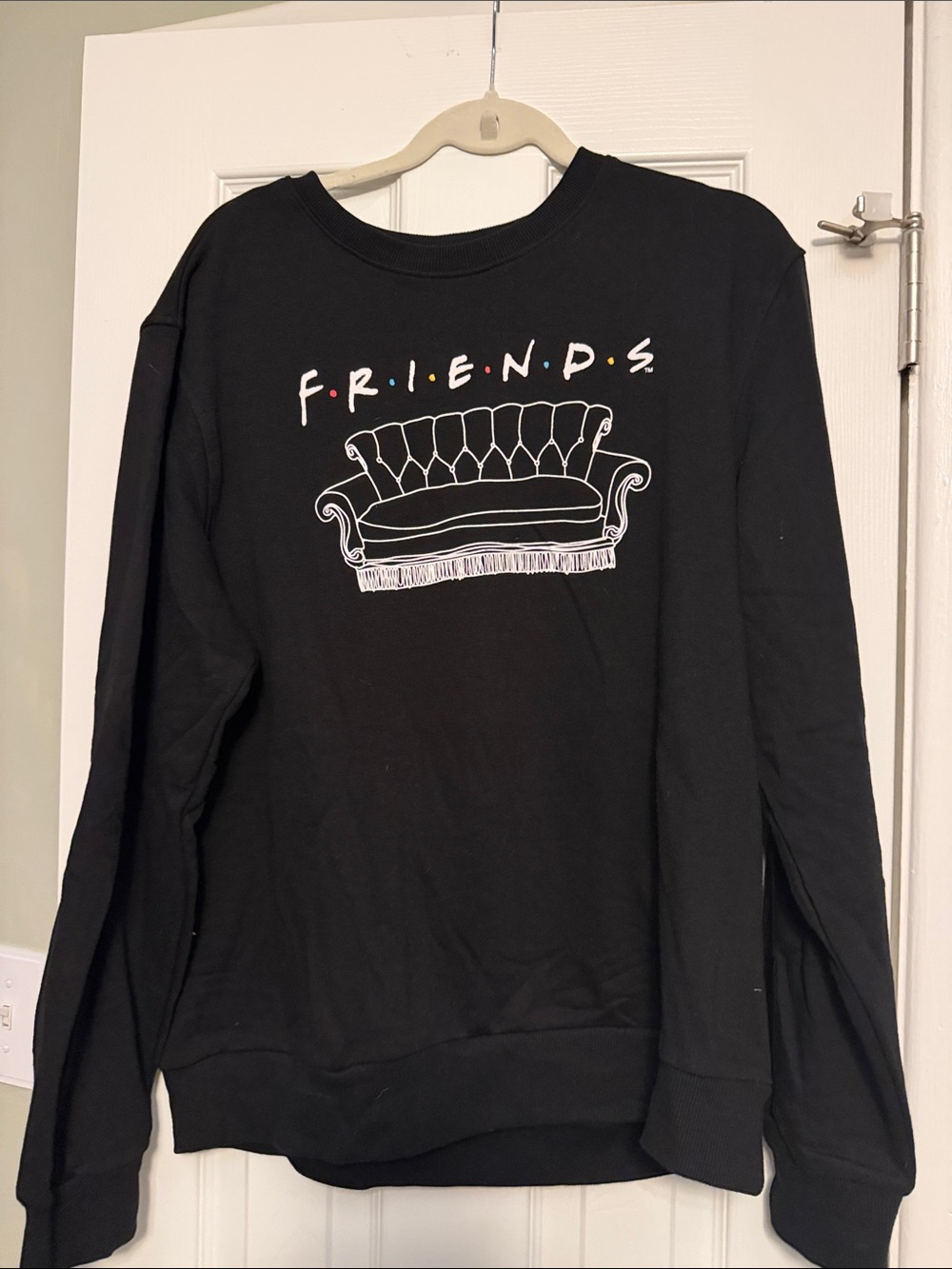 Friends Graphic Black Crewneck Sweatshirt